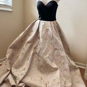 Clarisse Couture Floral Embroidered Dress